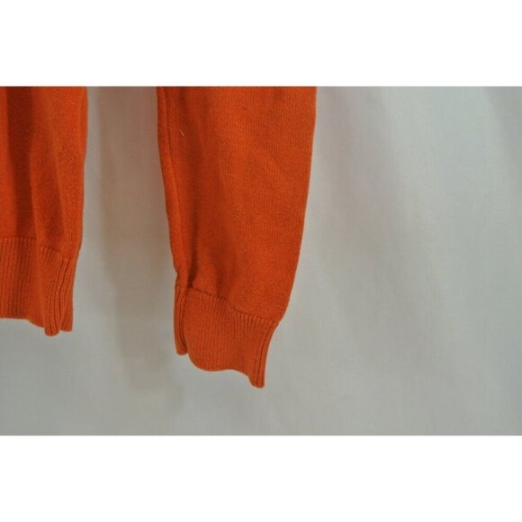 Tommy Hilfiger Sweater Orange Tartan Size Extra Small 100% Pima Cotton XS - Picture 3 of 10